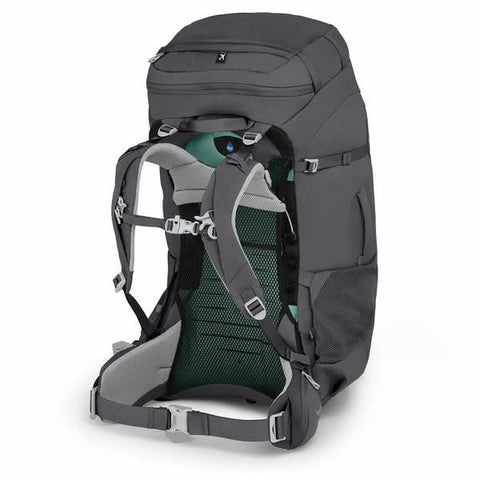 Osprey Fairview Trek 70 Women's Hiking and Travel Backpack Charcoal Grey harness