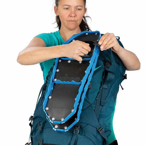 Osprey Kyte 46 Litre Women's Hiking Backpack Icelake Green external attachement