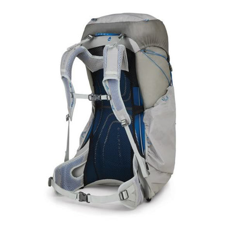Osprey Levity Ultralight Hiking Backpack 60 Litres Parallax Silver harness
