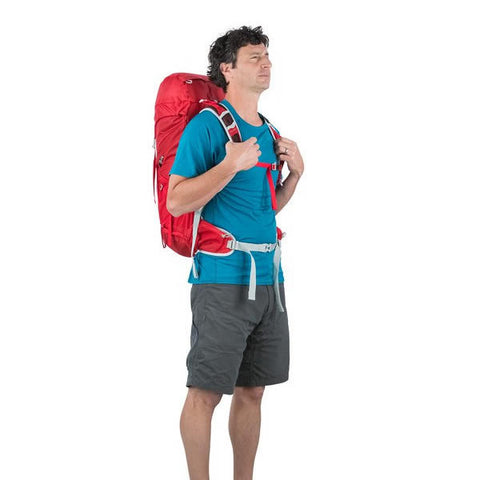 Osprey Talon 33 Litre Light Backpacking / Thru-Hiking Backpack - latest model in use front view