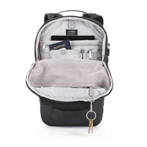 Pacsafe Venturesafe X 18 Anti-Theft Backpack Daypack Black interior pockets