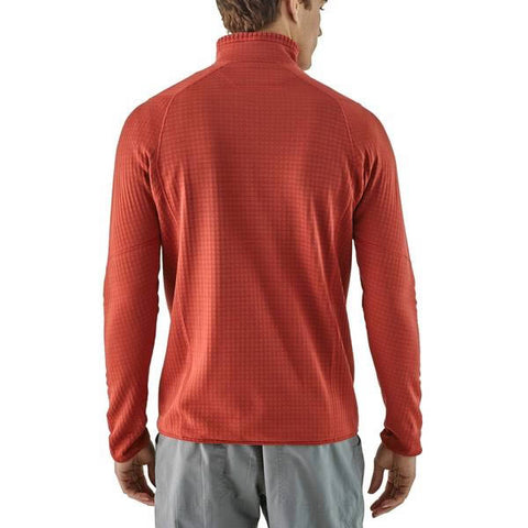 Patagonia Men's R1 Fleece Pullover Regulator Fleece in use rear view