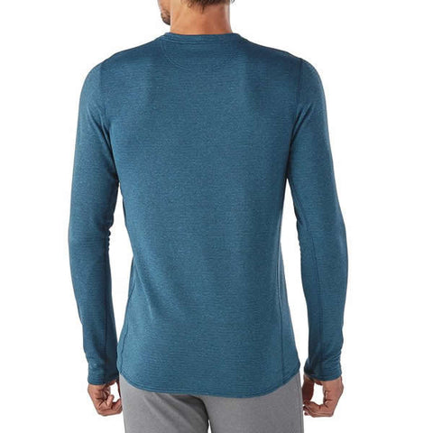 Patagonia Mens Capilene Thermal Weight Crew Thermal Top rear view in use on man