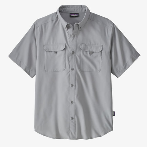 Patagonia Men's Short Sleeve Self Guided Hike Shirt Salt Grey