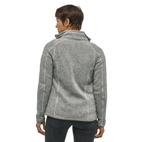 Patagonia Women's Better Sweater Jacket Birch White in use rear view