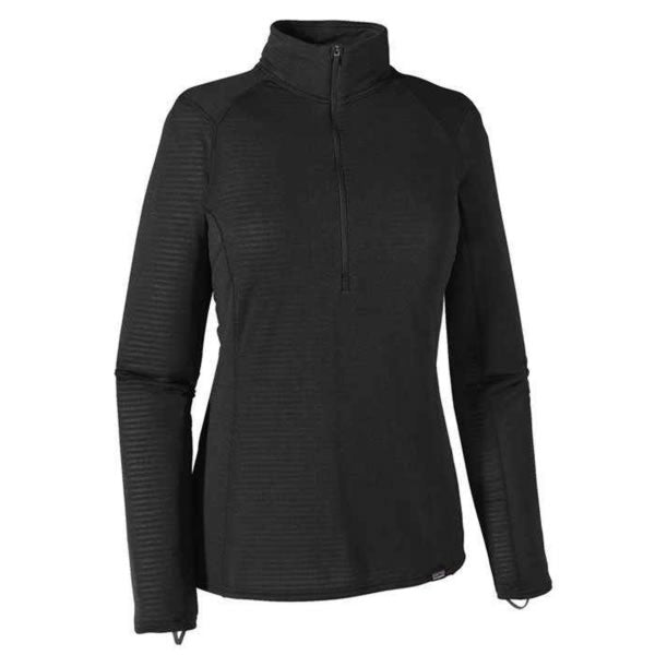 Patagonia Womens Capilene Thermal Weight Zip-Neck Thermal Top black