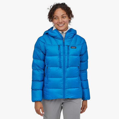 Patagonia Women's Fitz Roy Down Belay Jacket in use front view