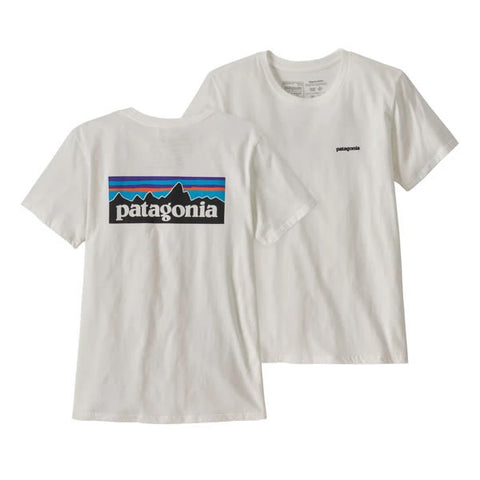 Patagonia Women's P-6 Logo Organic Cotton Crew T-shirt white