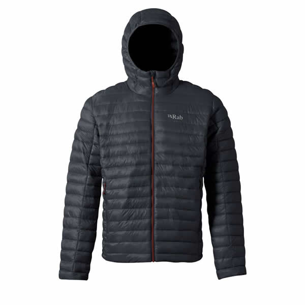 Rab Men's Nimbus Windproof Insulated Jacket Beluga with Zinc Red Zipper