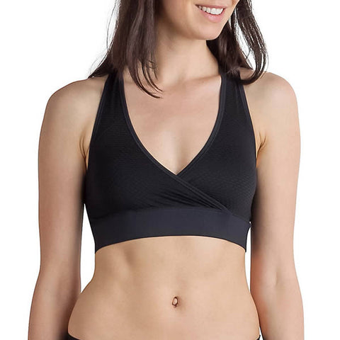 Exofficio Womens Give N Go Sport Mesh Bralette Black front view in use